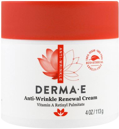 Derma E, Anti-Wrinkle Renewal Cream, 4 oz (113 g) ,الجمال، مكافحة الشيخوخة، العناية بالوجه، الكريمات المستحضرات، الأمصال، كريمات التجاعيد