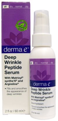 Derma E, Deep Wrinkle Peptide Serum, 2 fl oz (60 ml) ,الجمال، العناية بالوجه، مصل الجلد