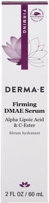 Derma E, Firming DMAE Serum, Alpha Lipoic Acid and C-Ester, 2 fl oz (60 ml) ,الصحة، نساء، ألفا، ليبويك، حامض، الكريمات، دماي