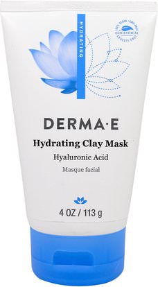 Derma E, Hydrating Clay Mask, 4 oz (113 g) ,الجمال، العناية بالوجه، نوع البشرة العادية لتجفيف الجلد نوع مكافحة الشيخوخة الجلد