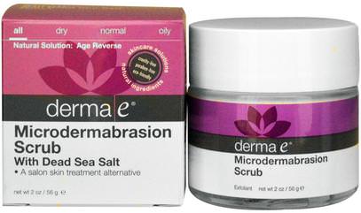 Derma E, Microdermabrasion Scrub with Dead Sea Salt, 2 oz (56 g) ,الجمال، العناية بالوجه، المطهرات الوجه، جلد