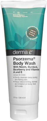 Derma E, Psorzema Body Wash, 8 fl oz (236 ml) ,حمام، جمال، الصدفية والأكزيما، الصدفية