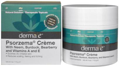 Derma E, Psorzema Cream, 4 oz (113 g) ,الجمال، العناية بالوجه، الكريمات المستحضرات، الأمصال، حمام، الصدفية والأكزيما، الصدفية