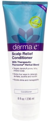 Derma E, Scalp Relief Conditioner, 8 fl oz (236 ml) ,حمام، الجمال، مكيفات، حمض الصفصاف