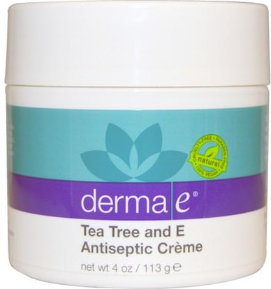 Derma E, Tea Tree and E Antiseptic Creme, 4 oz (113 g) ,الصحة، الجلد، فيتامين ه كريم النفط