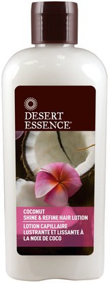 Desert Essence, Coconut Shine & Refine Hair Lotion, 6.4 fl oz (190 ml) ,حمام، الجمال، مكيفات، الشعر، فروة الرأس، الشامبو، مكيف