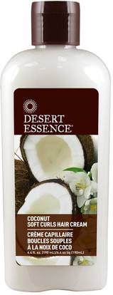 Desert Essence, Coconut Soft Curls Hair Cream, 6.4 fl oz (190 ml) ,حمام، الجمال، مكيفات، الشعر، فروة الرأس، الشامبو، مكيف