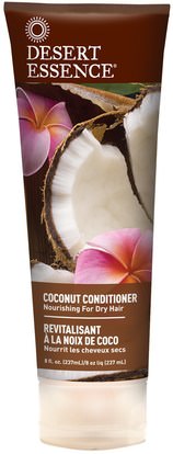Desert Essence, Conditioner, Coconut, 8 fl oz (237 ml) ,حمام، الجمال، مكيفات، الشعر، فروة الرأس، الشامبو، مكيف