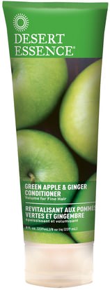 Desert Essence, Conditioner, Green Apple & Ginger, 8 fl oz (237 ml) ,حمام، الجمال، مكيفات، الشعر، فروة الرأس، الشامبو، مكيف