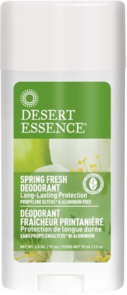 Desert Essence, Deodorant, Spring Fresh, 2.5 oz (70 ml) ,حمام، الجمال، مزيل العرق
