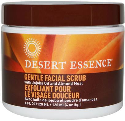 Desert Essence, Gentle Facial Scrub, 4 fl oz (120 ml) ,الجمال، العناية بالوجه، المطهرات للوجه، الصحة، إلتحم