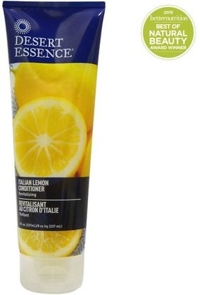 Desert Essence, Italian Lemon Conditioner, Revitalizing, 8 fl oz (237 ml) ,حمام، الجمال، مكيفات، الشعر، فروة الرأس، الشامبو، مكيف