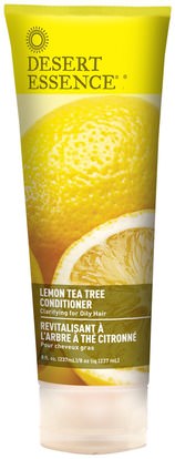 Desert Essence, Lemon Tea Tree Conditioner, 8 fl oz (237 ml) ,حمام، الجمال، مكيفات، الشعر، فروة الرأس، الشامبو، مكيف