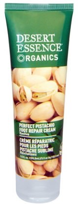 Desert Essence, Perfect Pistachio Foot Repair Cream, Revive, 3.5 fl oz (103.5 ml) ,حمام، الجمال، غسول الجسم، الكريمات، أسفل