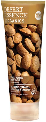 Desert Essence, Sweet Almond Body Wash, Replenishing, 8 fl oz (237 ml) ,حمام، الجمال، هلام الاستحمام