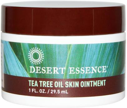 Desert Essence, Tea Tree Oil Skin Ointment, 1 fl oz (29.5 ml) ,الصحة، الجلد، غسول الجسم