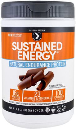 Designer Protein, Designer Whey, Premium Protein Powder, Endurance Blend, Chocolate Velvet, 1.5 lbs (680 g) ,الصحة، الطاقة، المكملات الغذائية، بروتين مصل اللبن