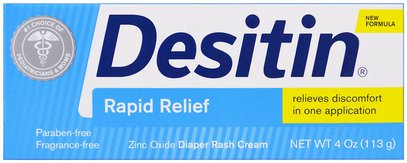 Desitin, Diaper Rash Cream, Rapid Relief, 4 oz (113 g) ,والصحة، والجلد، وصحة الأطفال