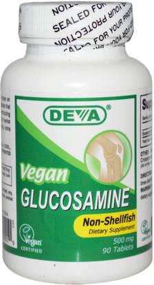 Deva, Vegan, Glucosamine, Non-Shellfish, 500 mg, 90 Tablets ,Herb-sa