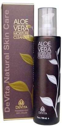 DeVita, Aloe Vera Moisture Cleanser, 5 oz (150 ml) ,الجمال، العناية بالوجه، نوع البشرة مكافحة الشيخوخة الجلد
