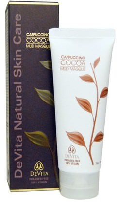DeVita, Cappuccino Cocoa Mud Masque, 3 oz (90 ml) ,الجمال، العناية بالوجه، بشرة، أقنعة الوجه، أقنعة الطين