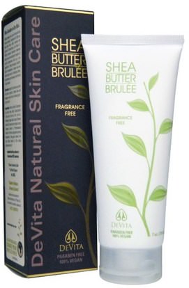 DeVita, Shea Butter Brule, Fragrance Free, 7 oz (210 ml) ,الصحة، والجلد، وتمتد علامات ندبات، حمام، الجمال، غسول الجسم