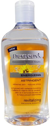 Dickinson Brands, Enhanced Witch Hazel, Energizing Astringent, Revitalizing, 16 fl oz (473 ml) ,الصحة، جلد، الساحرة هازل، الجمال، العناية بالوجه، أسترينجنتس