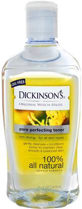 Dickinson Brands, Original Witch Hazel, Pore Perfecting Toner, 16 fl oz (473 ml) ,الجمال، أحبار الوجه، الجلد، الساحرة هازل