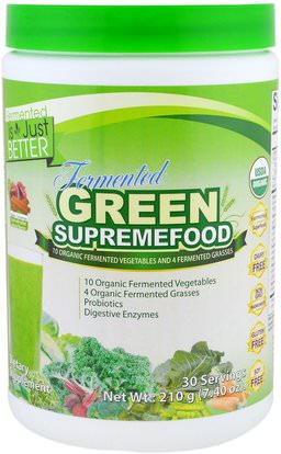 Divine Health, Organic Fermented Green Supremefood, 7.40 oz (210 g) ,المكملات الغذائية، سوبرفوودس، الخضر