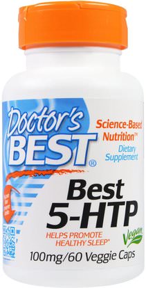 Doctors Best, Best 5-HTP, 100 mg, 60 Veggie Caps ,المكملات الغذائية، 5-هتب، 5-هتب 100 ملغ