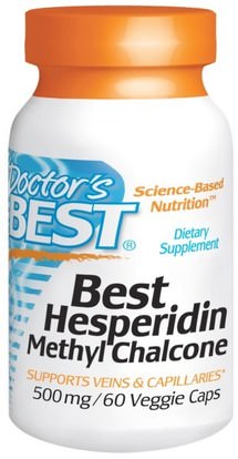 Doctors Best, Best Hesperidin, Methyl Chalcone, 500 mg, 60 Veggie Caps ,والصحة، والنساء، ودوالي الوريد الرعاية