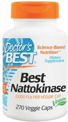 Doctors Best, Nattokinase, 2,000 FUs, 270 Veggie Caps ,المكملات الغذائية، ناتوكيناس، الإنزيمات
