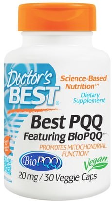 Doctors Best, Best PQQ, 20 mg, 30 Veggie Caps ,المكملات الغذائية، مضادات الأكسدة، بيك (بيوبق)، مكافحة الشيخوخة
