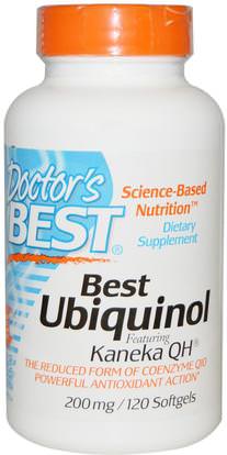 Doctors Best, Ubiquinol, Featuring Kaneka QH, 200 mg, 120 Softgels ,المكملات الغذائية، مضادات الأكسدة، أوبيكينول خ، أوبيكينول coq10 200 ملغ
