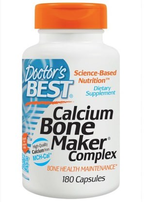 Doctors Best, Calcium Bone Maker Complex, 180 Capsules ,والمكملات الغذائية، والمعادن، والكالسيوم، والصحة، والعظام