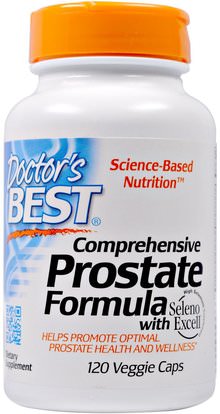 Doctors Best, Comprehensive Prostate Formula, 120 Veggie Caps ,الصحة، الرجال، البروستاتا
