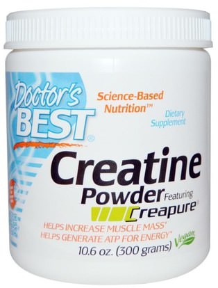 Doctors Best, Creatine Powder Featuring Creapure, 10.6 oz (300 g) ,والرياضة، ومسحوق الكرياتين