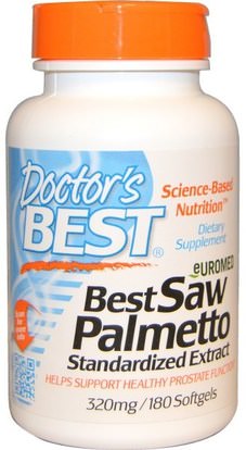 Doctors Best, Euromed, Best Saw Palmetto, Standardized Extract, 320 mg, 180 Softgels ,الصحة، الرجال