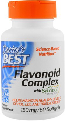 Doctors Best, Flavonoid Complex with Sytrinol, 60 Softgels ,والمكملات الغذائية، فيتوستيرولس، ودعم الكولسترول، سيترينول