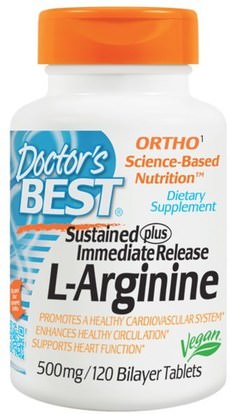 Doctors Best, L-Arginine, 500 mg, 120 Bilayer Tablets ,المكملات الغذائية، والأحماض الأمينية، ل أرجينين