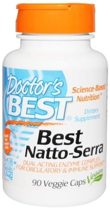 Doctors Best, Natto-Serra, 90 Veggie Caps ,المكملات الغذائية، ناتوكيناس، الإنزيمات