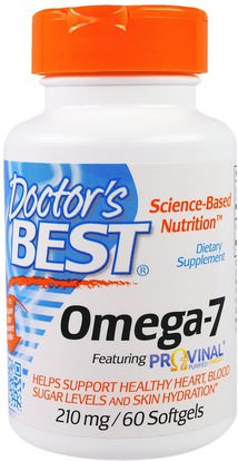 Doctors Best, Omega-7, 210 mg, 60 Softgels ,المكملات الغذائية، أوميغا 7