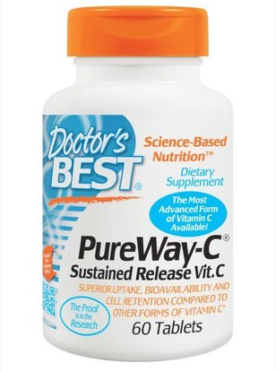 Doctors Best, PureWay-C, Sustained Release Vit. C, 60 Tablets ,الفيتامينات، فيتامين ج، فيتامين ج الافراج عن الوقت