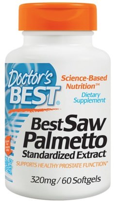 Doctors Best, Saw Palmetto, Standardized Extract with Euromed, 320 mg, 60 Softgels ,الصحة، الرجال