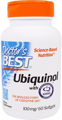 Doctors Best, Ubiquinol, Featuring Kaneka QH, 100 mg, 60 Softgels ,المكملات الغذائية، مضادات الأكسدة، أوبيكينول خ، أوبيكينول coq10