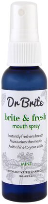 Dr. Brite, Brite & Fresh Mouth Spray, Mint, 2 fl oz (59.1 ml) ,والصحة، وجفاف الفم، ورعاية الفم والأسنان