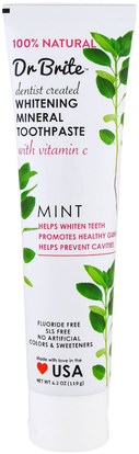 Dr. Brite, Whitening Mineral Toothpaste, Mint, 4.2 oz (119 g) ,حمام، الجمال، شفهي، الأسنان، تهتم، معجون أسنان