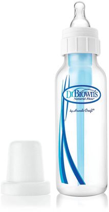 Dr. Browns, Natural Flow Bottle, 0 + Months, 8 oz (250 ml) ,صحة الطفل، تغذية الطفل، زجاجات الطفل