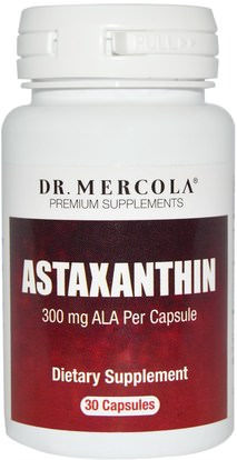 Dr. Mercola, Astaxanthin, 30 Capsules ,المكملات الغذائية، مضادات الأكسدة، أستازانتين