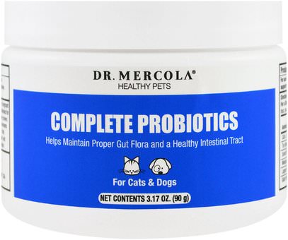 Dr. Mercola, Complete Probiotics, For Cats & Dogs, 3.17 oz (90 g) ,Herb-sa